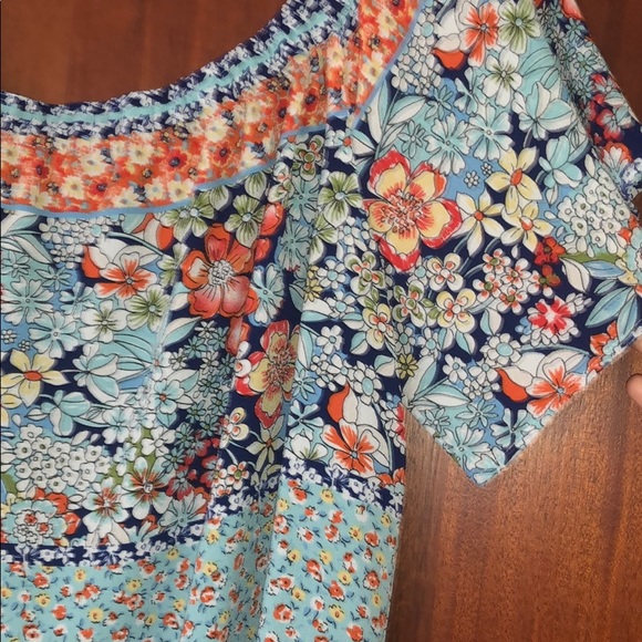 Nordstrom Floral Off Shoulder Dress Size L - Picture 4 of 5